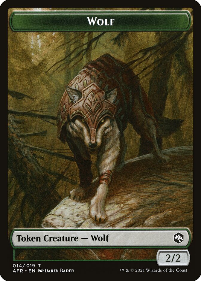 Wolf (014) // Treasure (015) Double-Sided Token [Challenger Decks 2022 Tokens] | Game Master's Emporium (The New GME)