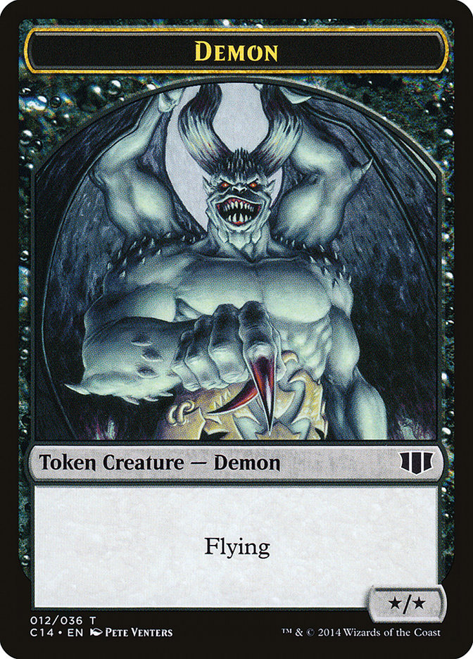 Demon (012/036) // Zombie (016/036) Double-Sided Token [Commander 2014 Tokens] | Game Master's Emporium (The New GME)