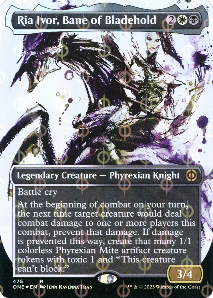 Ria Ivor, Bane of Bladehold (Borderless Ichor Step-and-Compleat Foil) [Phyrexia: All Will Be One] | Game Master's Emporium (The New GME)