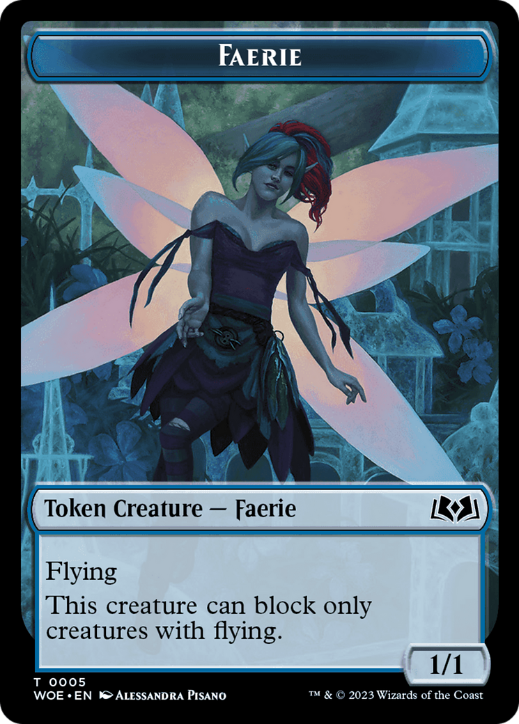 Faerie // Food (0011) Double-Sided Token [Wilds of Eldraine Tokens] | Game Master's Emporium (The New GME)