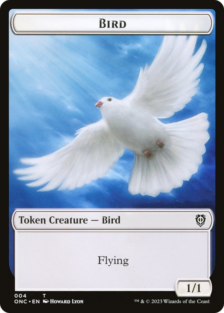 Bird // Cat Double-Sided Token [Phyrexia: All Will Be One Commander Tokens] | Game Master's Emporium (The New GME)