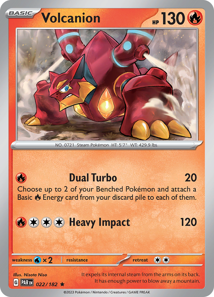Volcanion (022/182) [Scarlet & Violet: Paradox Rift] | Game Master's Emporium (The New GME)
