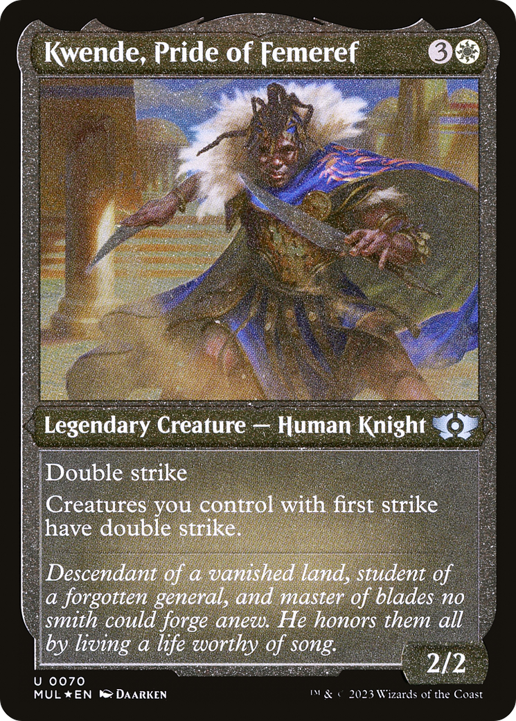 Kwende, Pride of Femeref (Foil Etched) [Multiverse Legends] | Game Master's Emporium (The New GME)