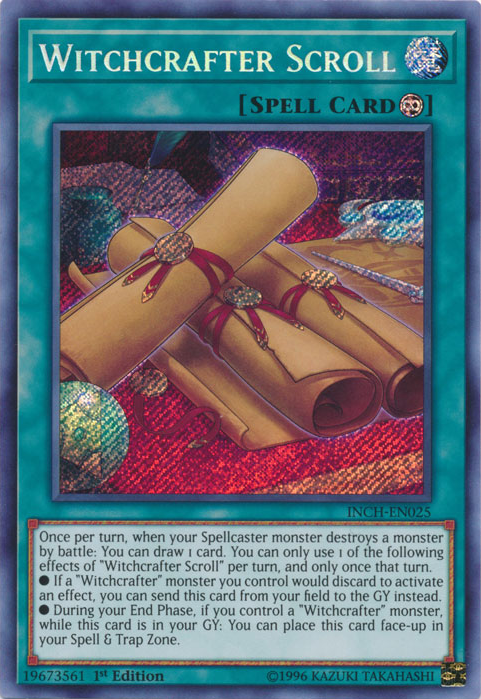 Witchcrafter Scroll [INCH-EN025] Secret Rare | Game Master's Emporium (The New GME)