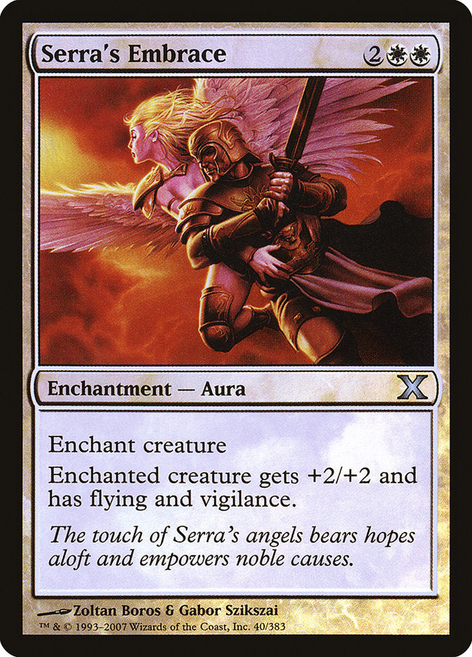 Serra's Embrace (Premium Foil) [Tenth Edition] | Game Master's Emporium (The New GME)