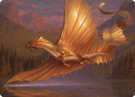 Adult Gold Dragon Art Card [Dungeons & Dragons: Adventures in the Forgotten Realms Art Series] | Game Master's Emporium (The New GME)