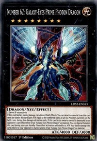 Number 62: Galaxy-Eyes Prime Photon Dragon [LDS2-EN053] Common | Game Master's Emporium (The New GME)