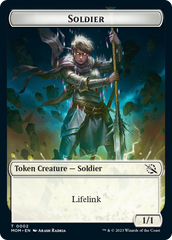 Soldier // Teferi Akosa of Zhalfir Emblem Double-Sided Token [March of the Machine Tokens] | Game Master's Emporium (The New GME)