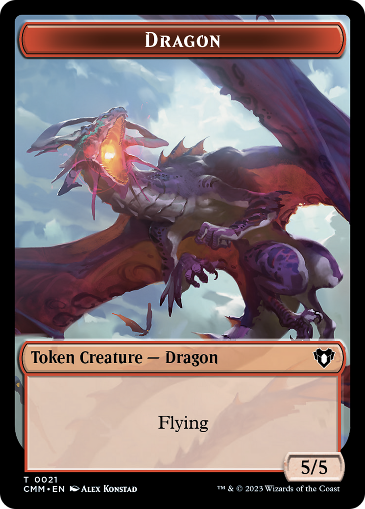 Eldrazi Spawn // Dragon (0021) Double-Sided Token [Commander Masters Tokens] | Game Master's Emporium (The New GME)
