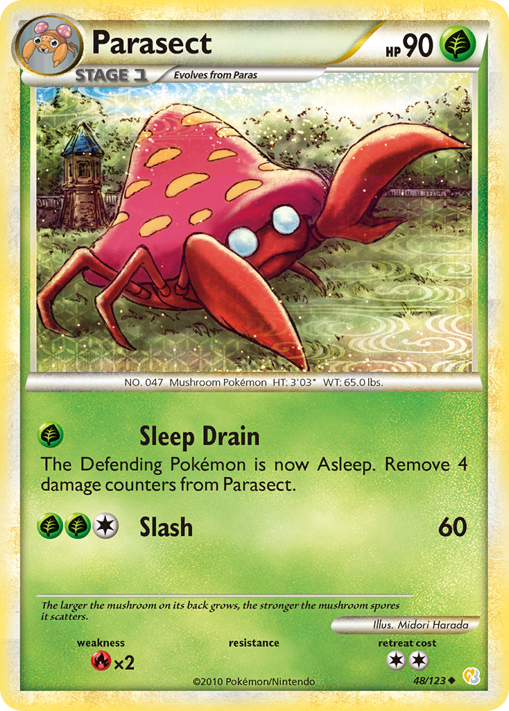 Parasect (48/123) [HeartGold & SoulSilver: Base Set] | Game Master's Emporium (The New GME)
