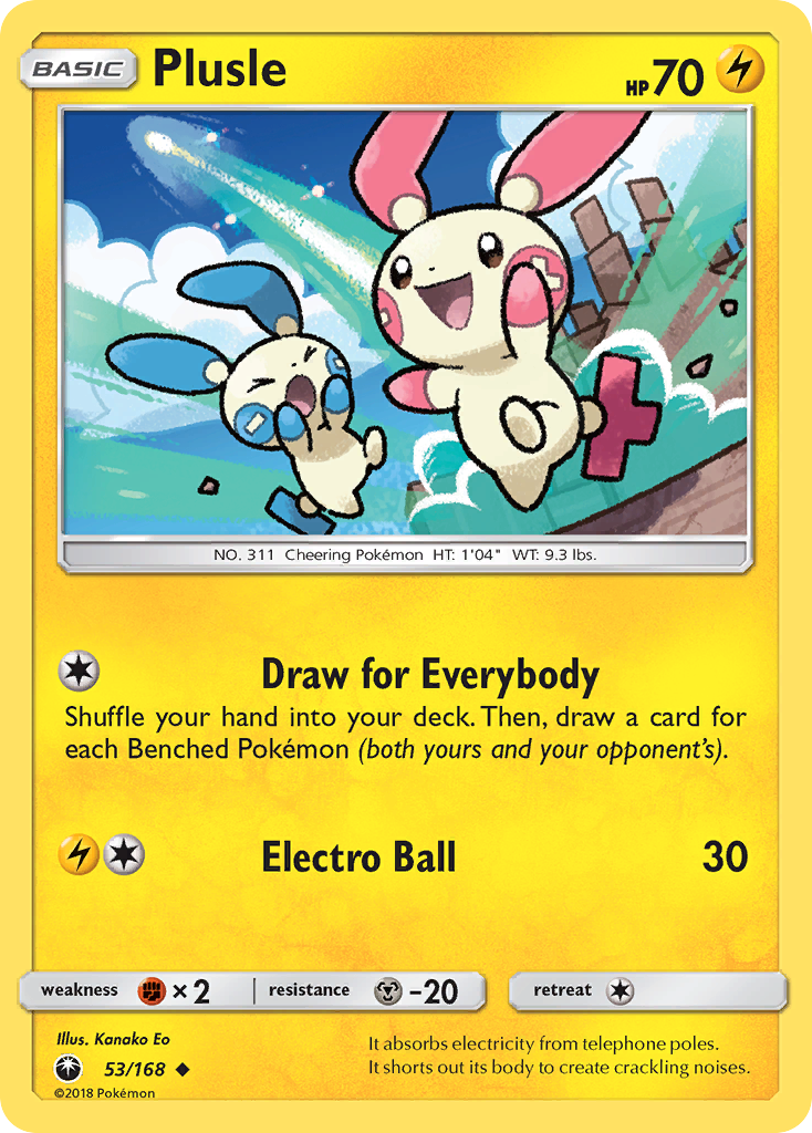 Plusle (53/168) [Sun & Moon: Celestial Storm] | Game Master's Emporium (The New GME)