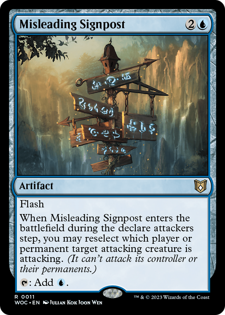 Misleading Signpost [Wilds of Eldraine Commander] | Game Master's Emporium (The New GME)