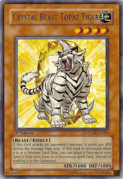 Crystal Beast Topaz Tiger [FOTB-EN004] Rare | Game Master's Emporium (The New GME)