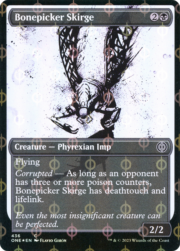 Bonepicker Skirge (Showcase Ichor Step-and-Compleat Foil) [Phyrexia: All Will Be One] | Game Master's Emporium (The New GME)