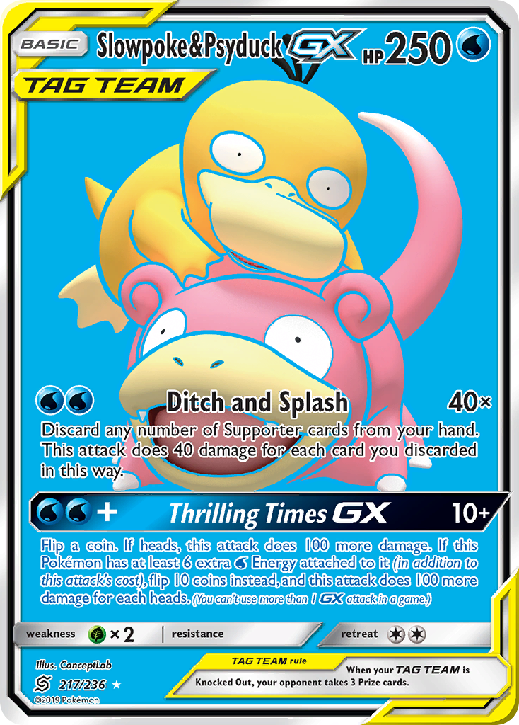 Slowpoke & Psyduck GX (217/236) [Sun & Moon: Unified Minds] | Game Master's Emporium (The New GME)