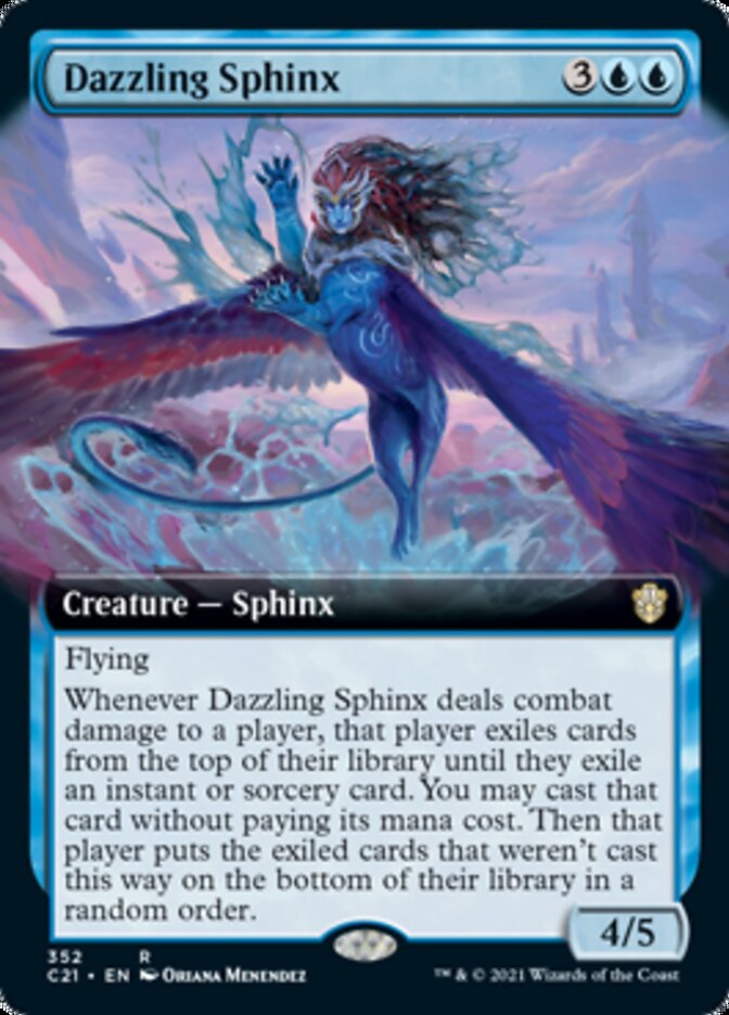 Dazzling Sphinx (Extended Art) [Commander 2021] | Game Master's Emporium (The New GME)