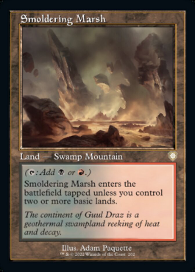 Smoldering Marsh (Retro) [The Brothers' War Commander] | Game Master's Emporium (The New GME)