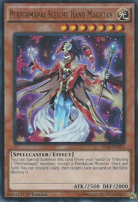 Performapal Sleight Hand Magician [YS16-EN001] Ultra Rare | Game Master's Emporium (The New GME)