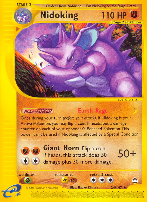 Nidoking (24/147) [Aquapolis] | Game Master's Emporium (The New GME)