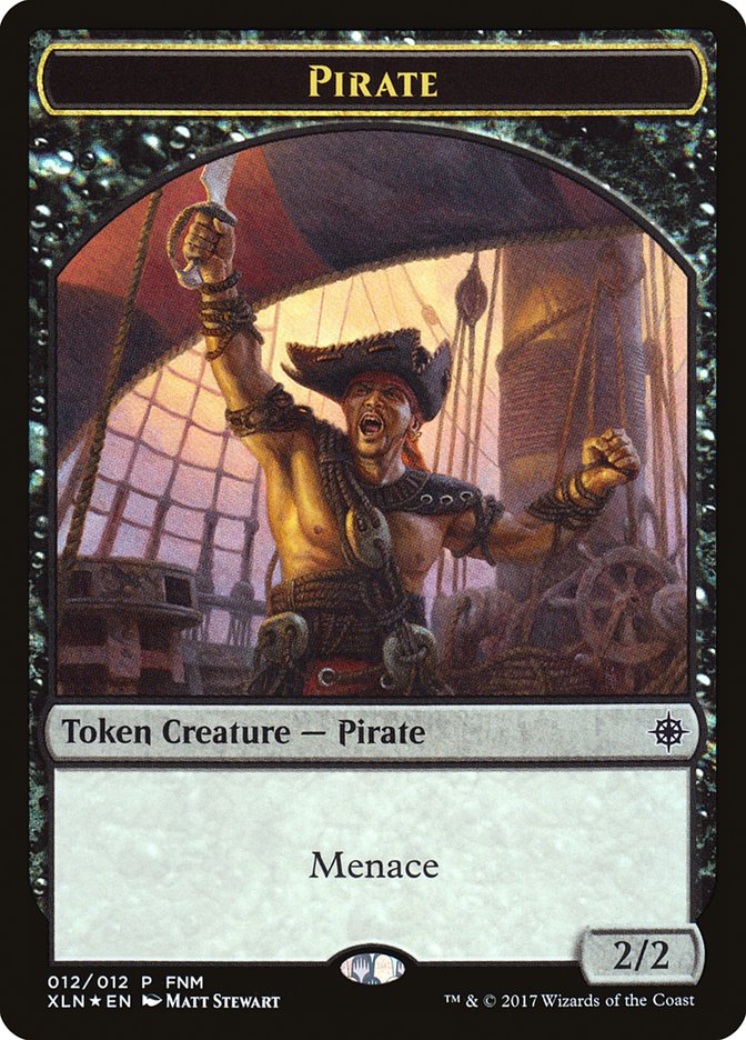 Pirate // Treasure Double-Sided Token [Friday Night Magic 2017] | Game Master's Emporium (The New GME)