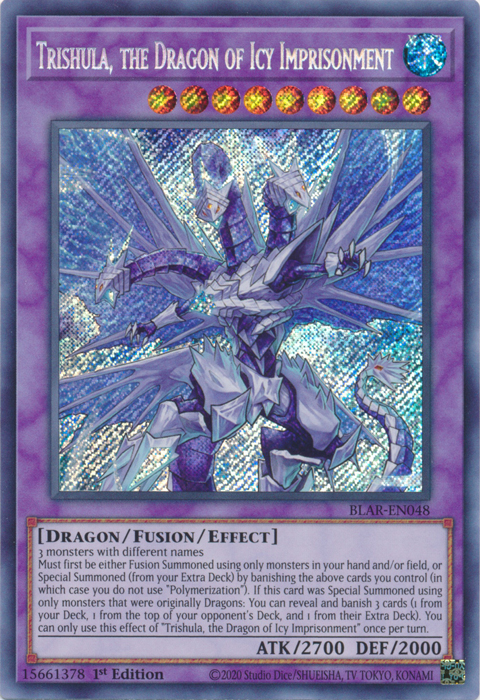 Trishula, the Dragon of Icy Imprisonment [BLAR-EN048] Secret Rare | Game Master's Emporium (The New GME)