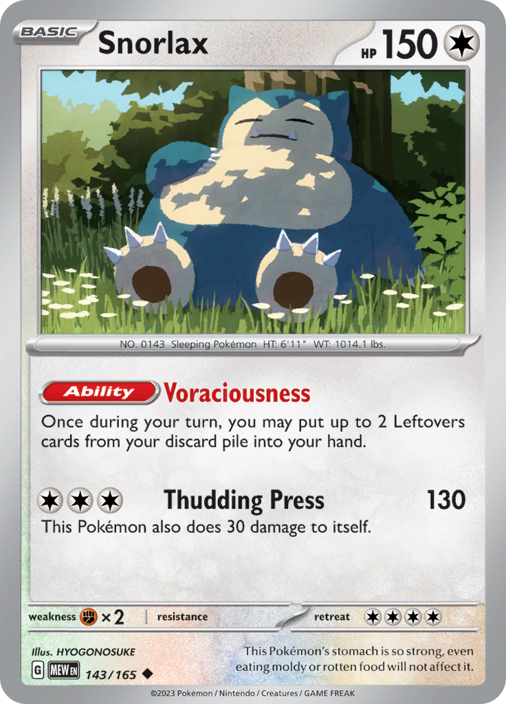 Snorlax (143/165) [Scarlet & Violet: 151] | Game Master's Emporium (The New GME)