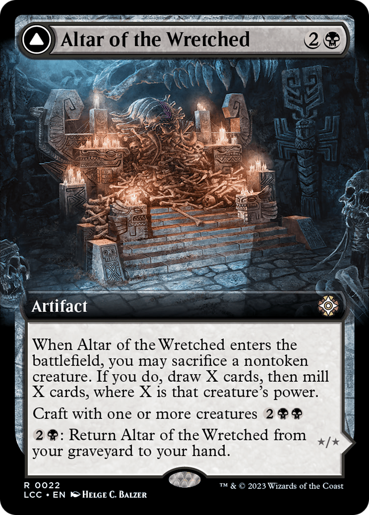 Altar of the Wretched // Wretched Bonemass (Extended Art) [The Lost Caverns of Ixalan Commander] | Game Master's Emporium (The New GME)