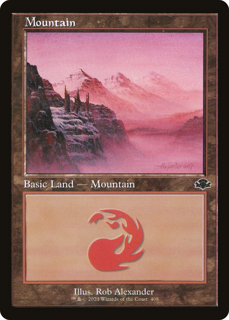 Mountain (408) (Retro) [Dominaria Remastered] | Game Master's Emporium (The New GME)