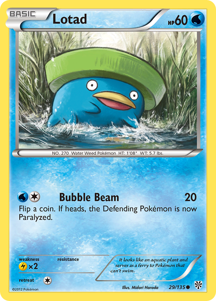 Lotad (29/135) [Black & White: Plasma Storm] | Game Master's Emporium (The New GME)