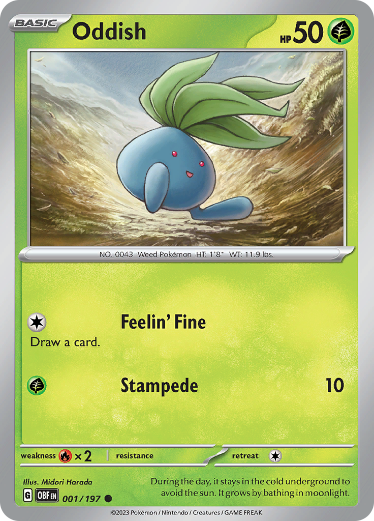 Oddish (001/197) [Scarlet & Violet: Obsidian Flames] | Game Master's Emporium (The New GME)