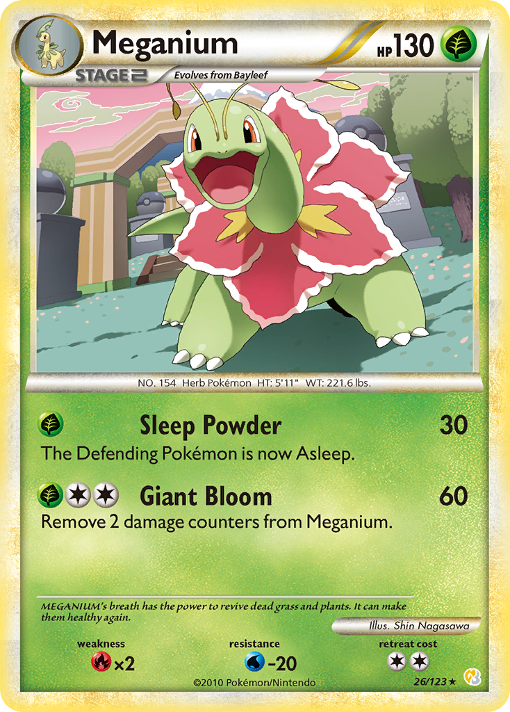 Meganium (26/123) [HeartGold & SoulSilver: Base Set] | Game Master's Emporium (The New GME)