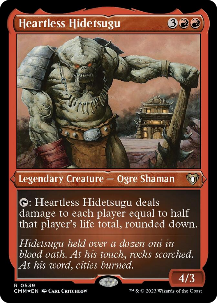 Heartless Hidetsugu (Foil Etched) [Commander Masters] | Game Master's Emporium (The New GME)