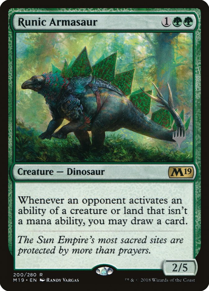 Runic Armasaur (Promo Pack) [Core Set 2019 Promos] | Game Master's Emporium (The New GME)