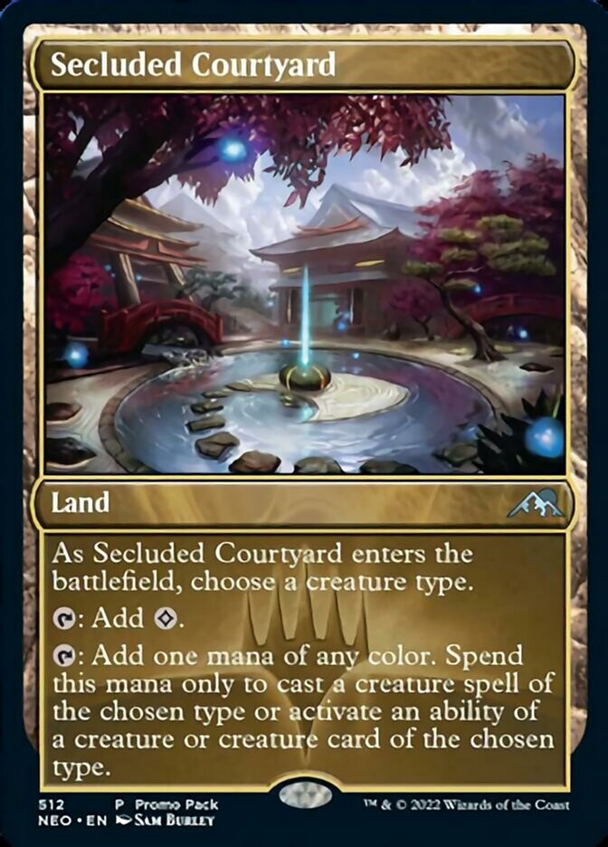 Secluded Courtyard (Promo Pack) [Kamigawa: Neon Dynasty Promos] | Game Master's Emporium (The New GME)