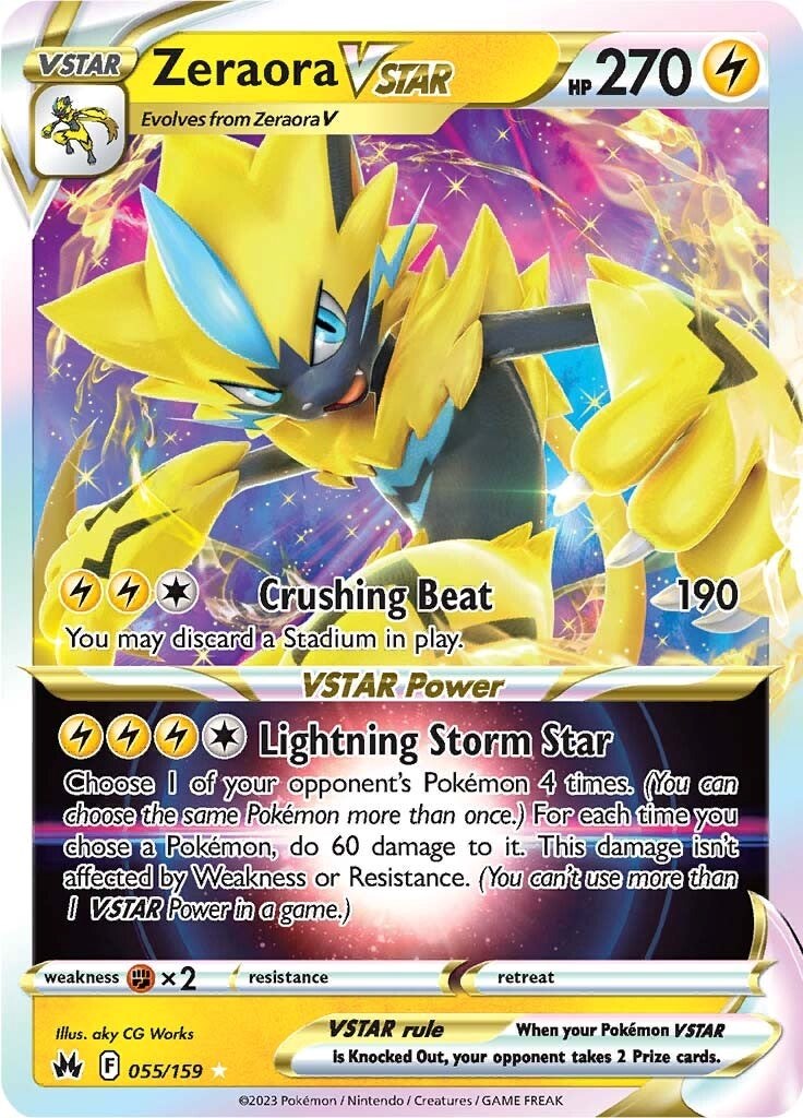 Zeraora VSTAR (055/159) [Sword & Shield: Crown Zenith] | Game Master's Emporium (The New GME)