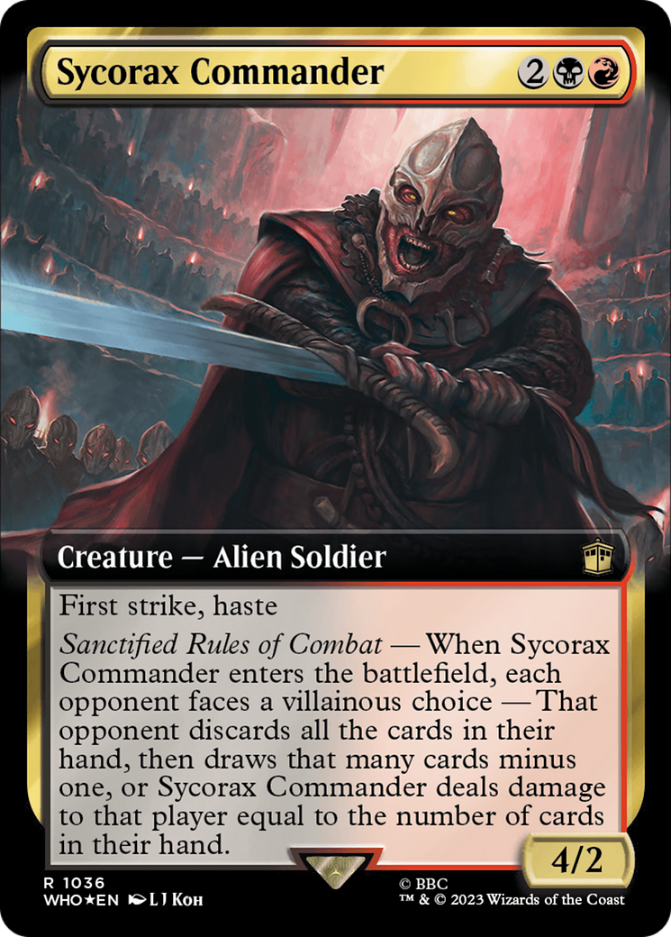 Sycorax Commander (Extended Art) (Surge Foil) [Doctor Who] | Game Master's Emporium (The New GME)