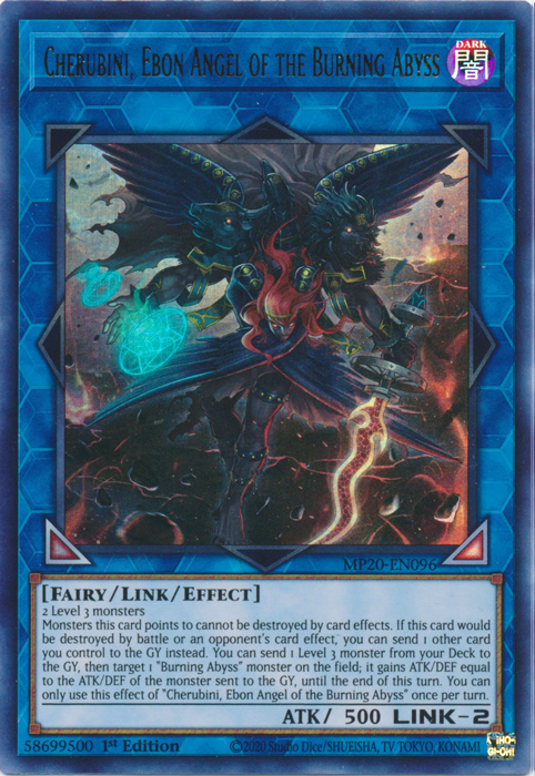 Cherubini, Ebon Angel of the Burning Abyss [MP20-EN096] Ultra Rare | Game Master's Emporium (The New GME)