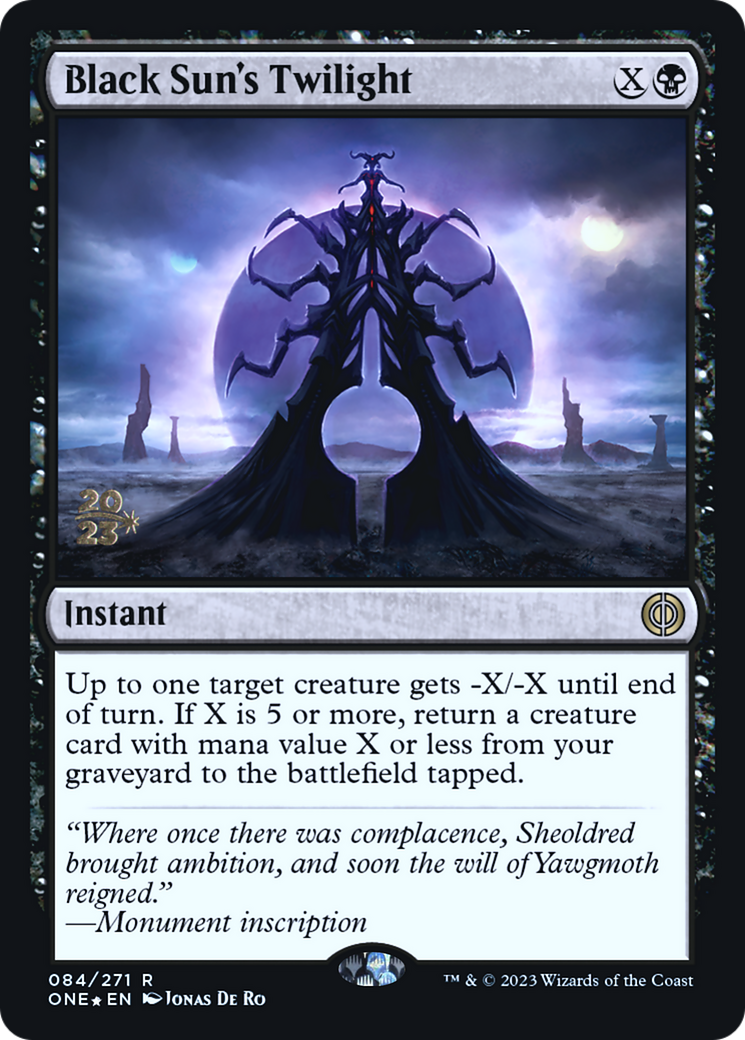 Black Sun's Twilight [Phyrexia: All Will Be One Prerelease Promos] | Game Master's Emporium (The New GME)