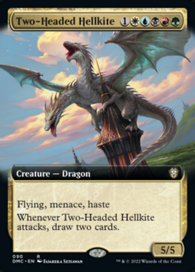 Two-Headed Hellkite (Extended Art) [Dominaria United Commander] | Game Master's Emporium (The New GME)