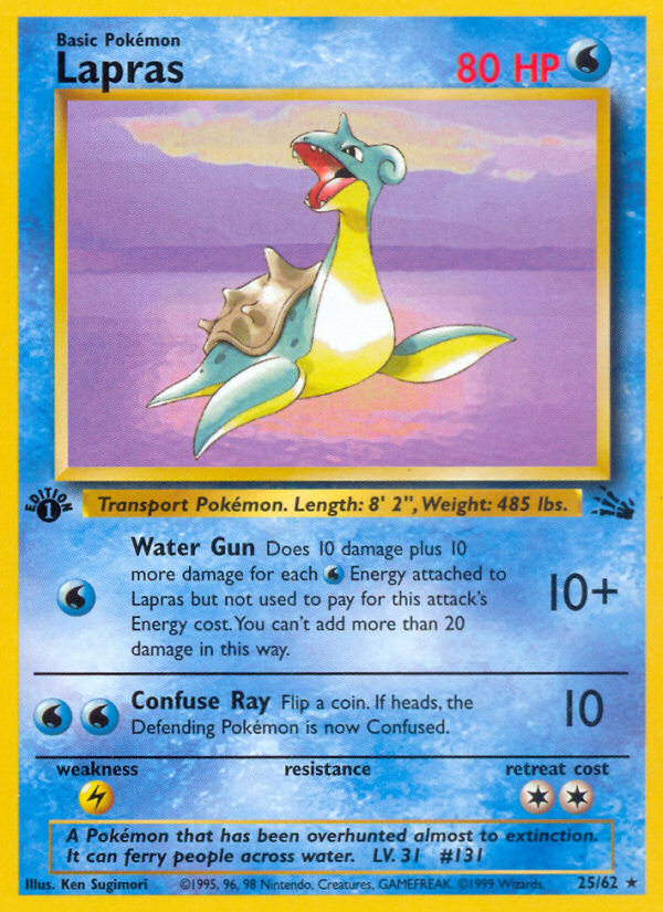 Lapras (25/62) [Fossil 1st Edition] | Game Master's Emporium (The New GME)