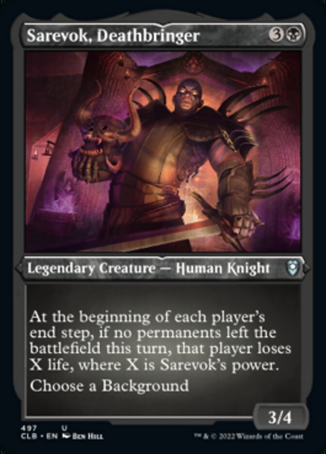 Sarevok, Deathbringer (Foil Etched) [Commander Legends: Battle for Baldur's Gate] | Game Master's Emporium (The New GME)