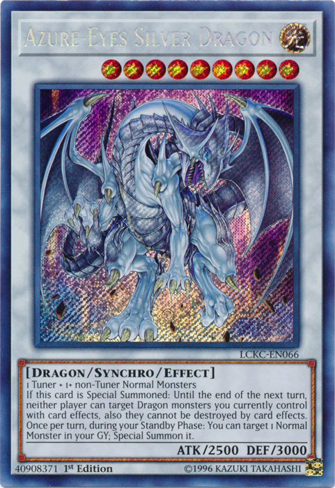 Azure-Eyes Silver Dragon [LCKC-EN066] Secret Rare | Game Master's Emporium (The New GME)