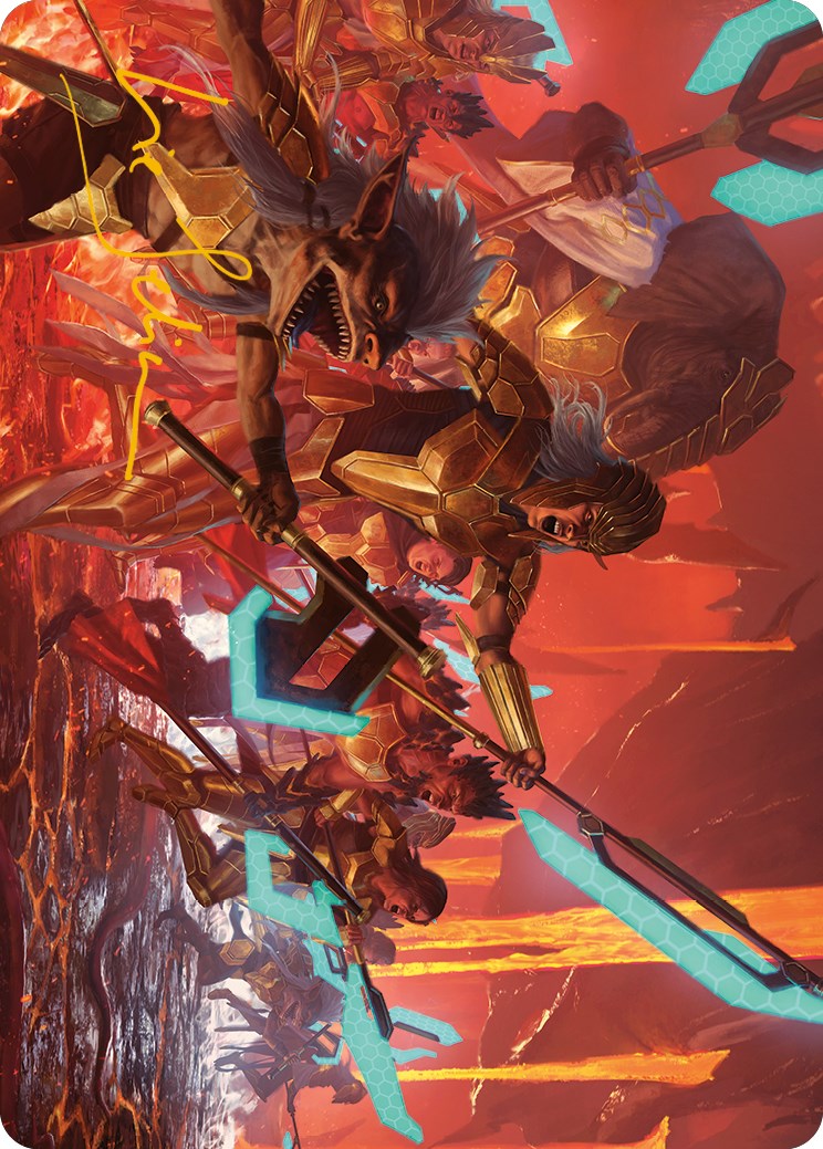Roar of Resistance Art Card (Gold-Stamped Signature) [Phyrexia: All Will Be One Art Series] | Game Master's Emporium (The New GME)