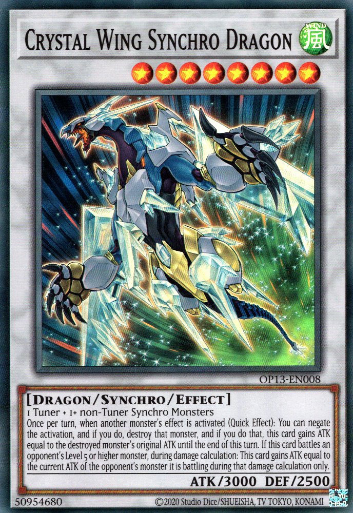 Crystal Wing Synchro Dragon [OP13-EN008] Super Rare | Game Master's Emporium (The New GME)