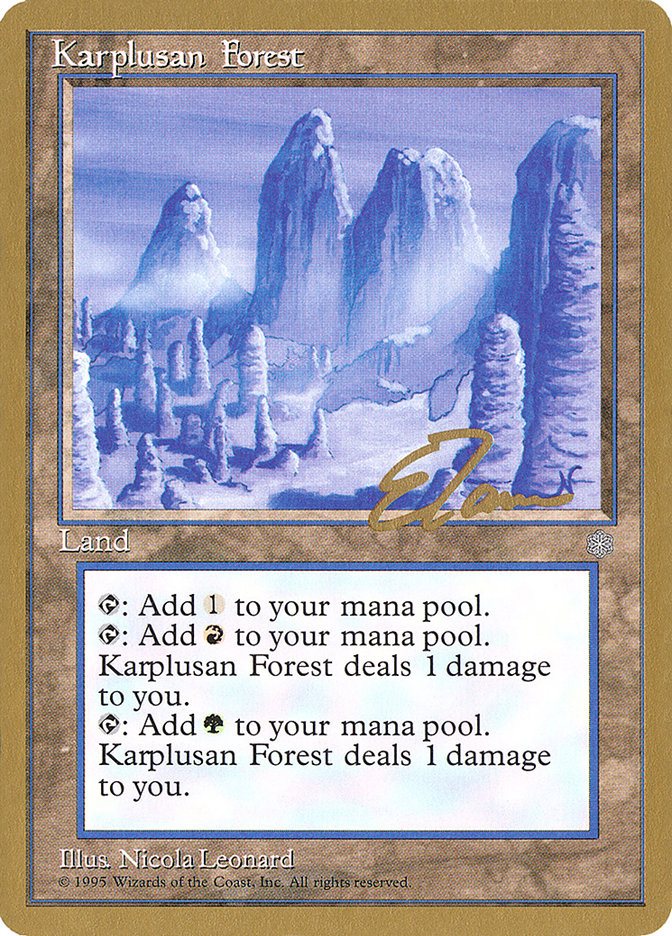 Karplusan Forest (Eric Tam) [Pro Tour Collector Set] | Game Master's Emporium (The New GME)