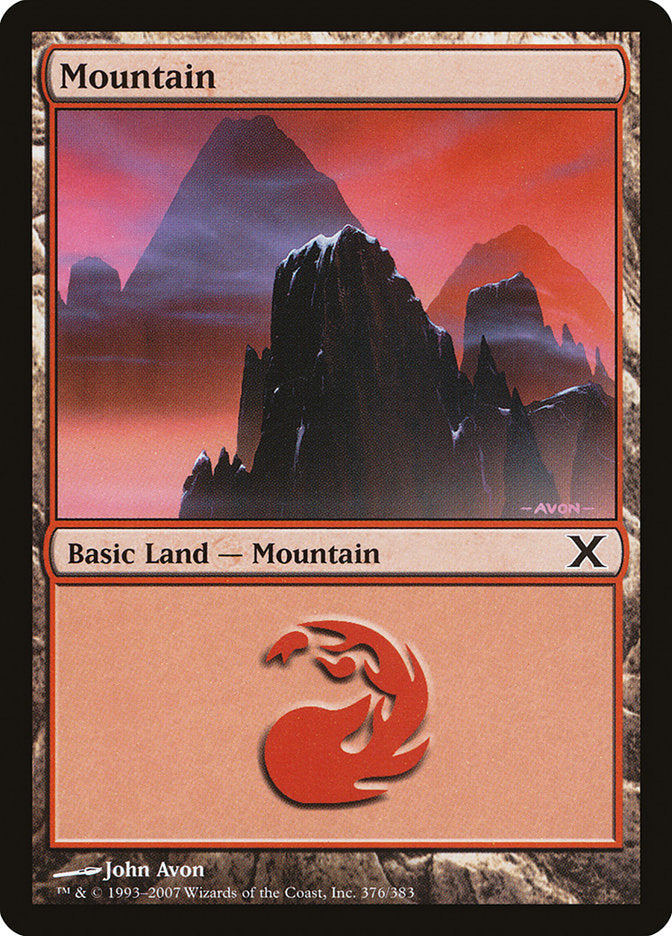 Mountain (376) [Tenth Edition] | Game Master's Emporium (The New GME)