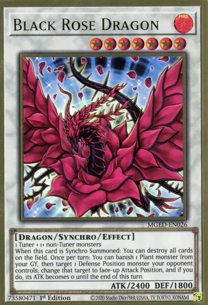 Black Rose Dragon [MGED-EN026] Gold Rare | Game Master's Emporium (The New GME)