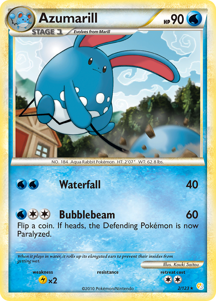 Azumarill (2/123) [HeartGold & SoulSilver: Base Set] | Game Master's Emporium (The New GME)