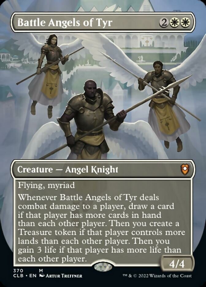 Battle Angels of Tyr (Borderless Alternate Art) [Commander Legends: Battle for Baldur's Gate] | Game Master's Emporium (The New GME)