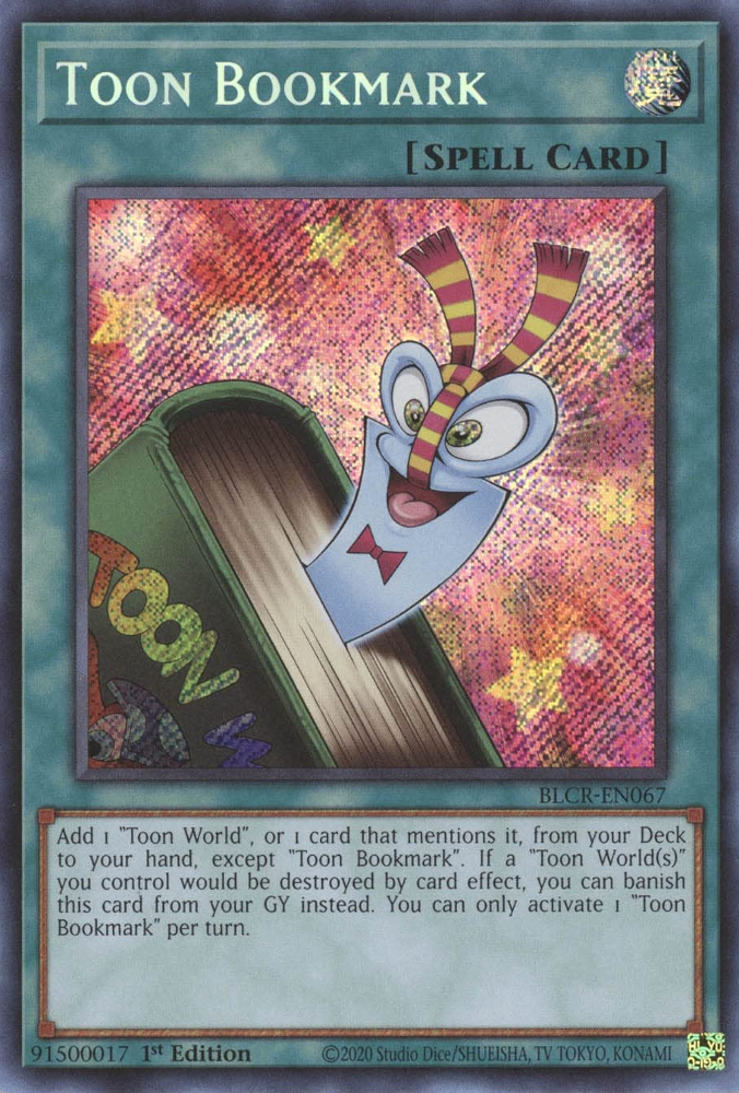 Toon Bookmark [BLCR-EN067] Secret Rare | Game Master's Emporium (The New GME)